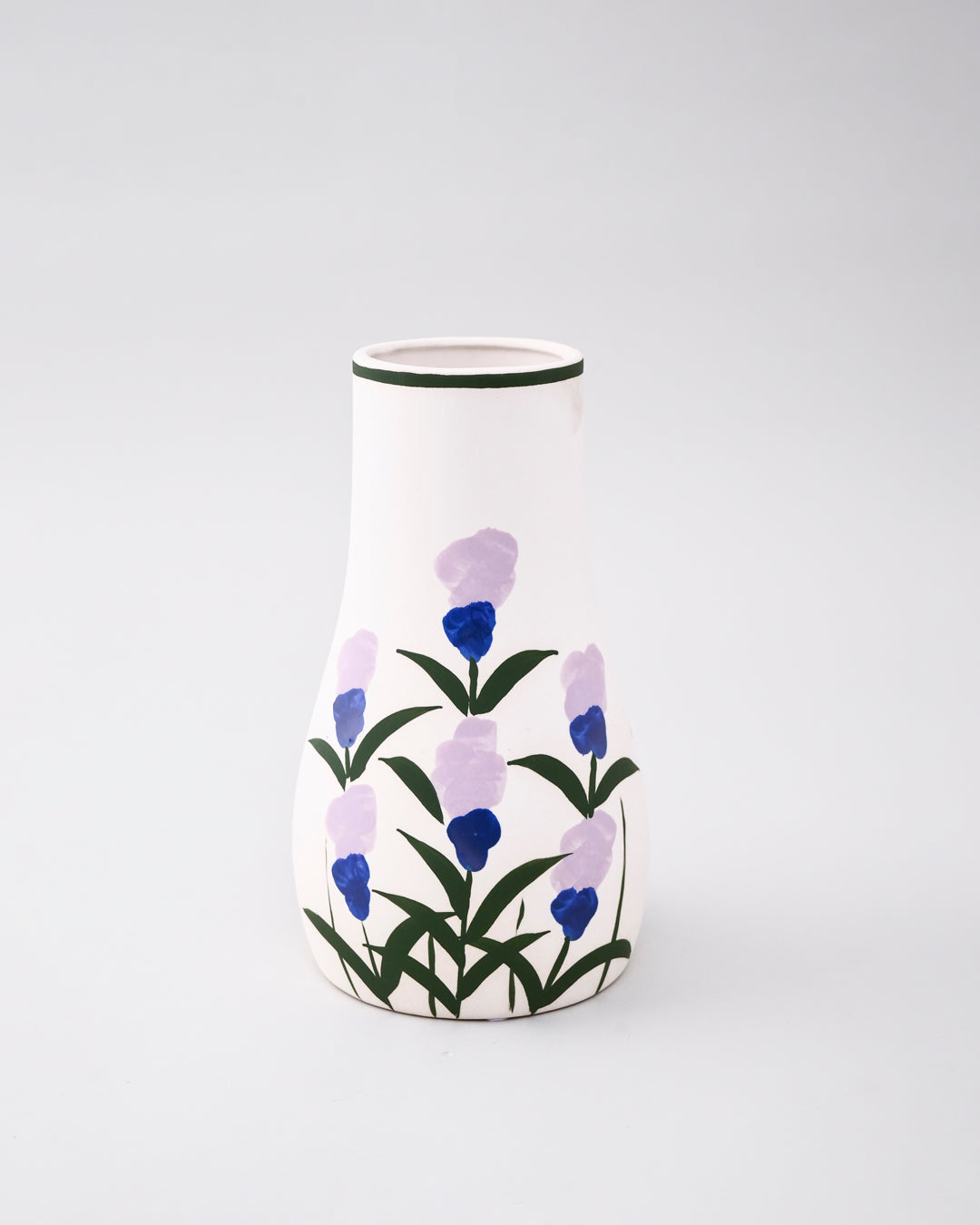 Lavender Bloom Hand Painted Flower Vase