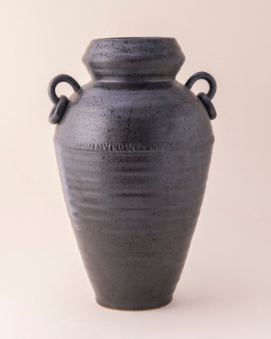 Midnight Amphora Ceramic Vase