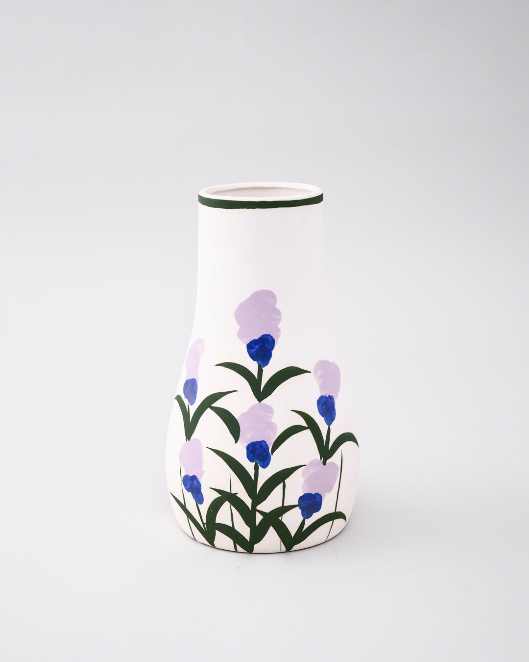Lavender Bloom Hand Painted Flower Vase