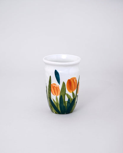 Tulip Bloom Ceramic Vase